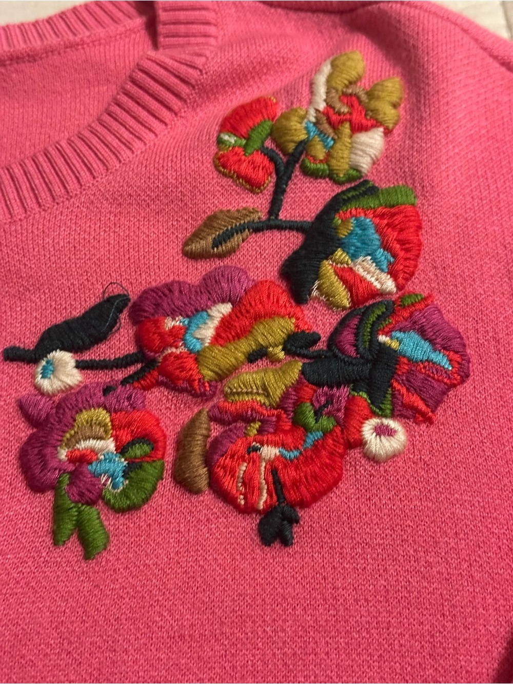 CROSBY by Mollie Burch Floral Embroidered Neckline Button cardigan - Picture 10 of 16